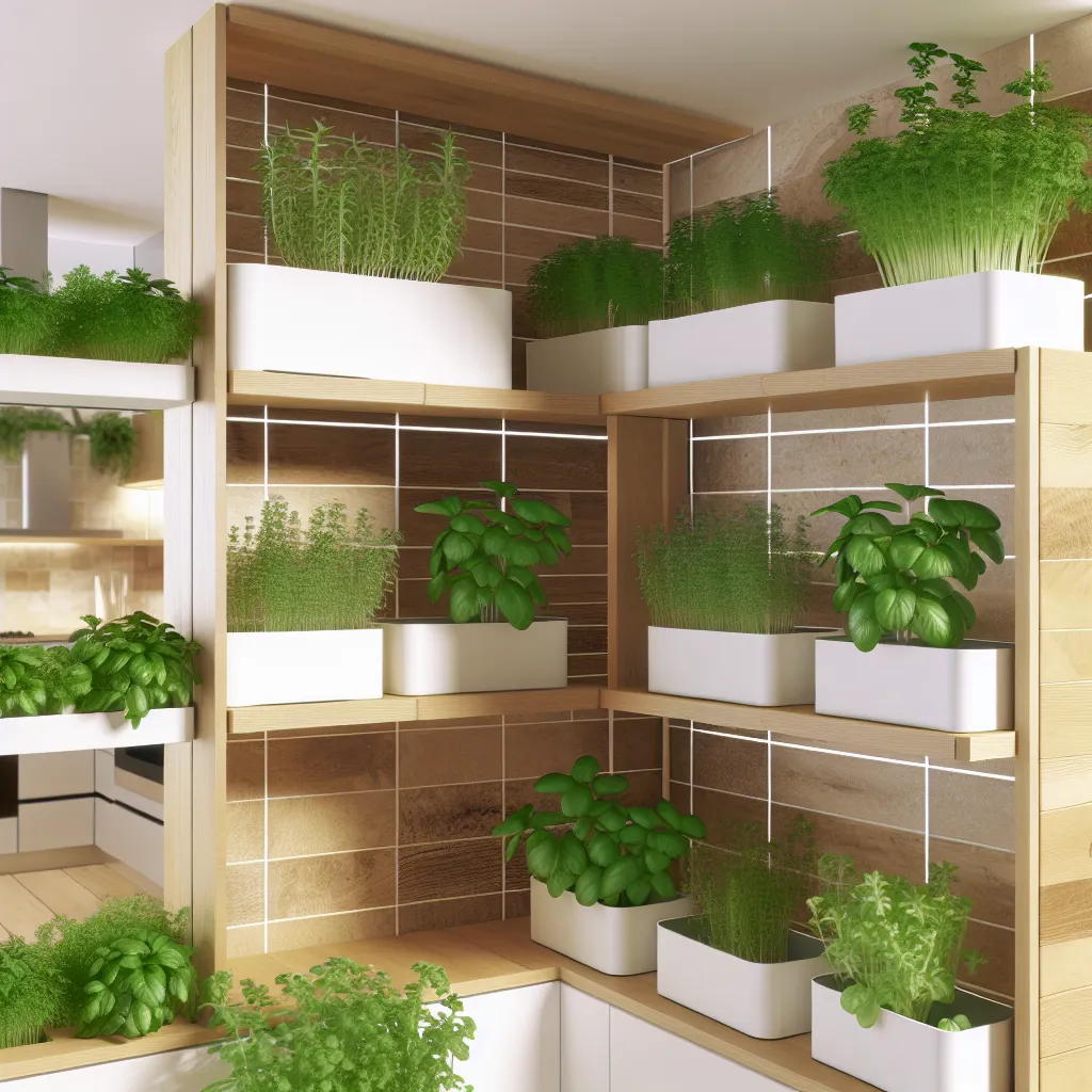Indoor herb garden integration