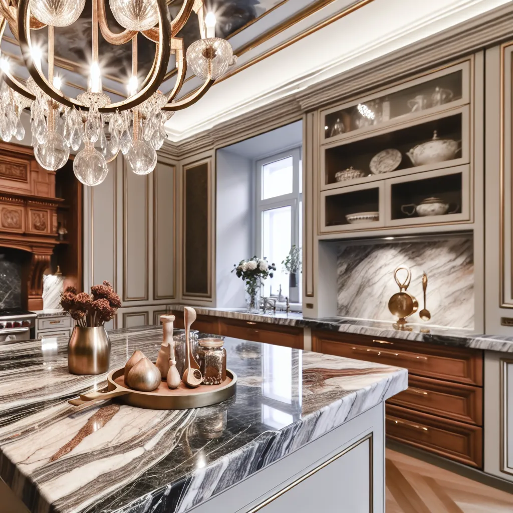 Client testimonials elegant kitchen background